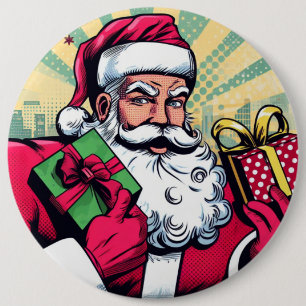 Comic Santa/Weihnachten Button
