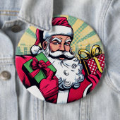 Comic Santa/Weihnachten Button (Beispiel)