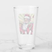 Comic Santa/Weihnachten Glas (Rückseite)