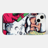 Comic Santa/Weihnachten iPhone Hülle (Rückseite (Horizontal))