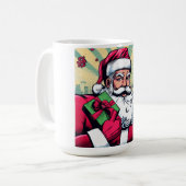 Comic Santa/Weihnachten Kaffeetasse (Vorderseite Links)