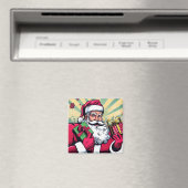 Comic Santa/Weihnachten Magnet (In Situ (Geschirrspüler))