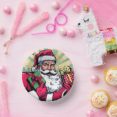 Comic Santa/Weihnachten Pappteller (Party)