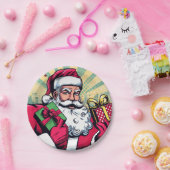 Comic Santa/Weihnachten Pappteller (Party)