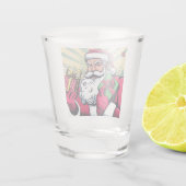Comic Santa/Weihnachten Schnapsglas (Rückseite)