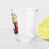 Comic Santa/Weihnachten Schnapsglas (Rechts)