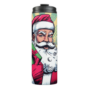 Comic Santa/Weihnachten Thermosbecher