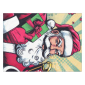 Comic Santa/Weihnachten Tischdecke (Vorderseite (Horizontal))