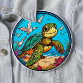 Comic-Schildkröte Button (Beispiel)