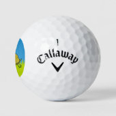 Comic-Schildkröte Golfball (Logo)