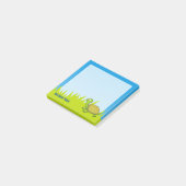 Comic-Schildkröte Post-it Klebezettel (angewinkelt)