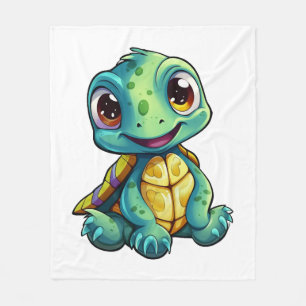 Comic-Schildkröten-Illustration Kopie Kopie Kopie  Fleecedecke