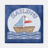 Comic Segelboot Magnet (Vorne)