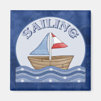 Comic Segelboot Magnet