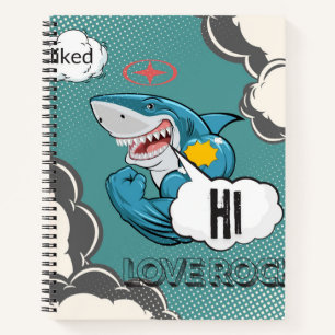 Comic Shark Notebook - Fierce, Funny & Full of Sty Notizblock