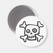 comic skull magnet (Vorderseite/Rückseite)