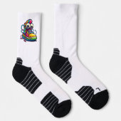Comic-Sneaker-Charakter Lustige Socken (Rechts)