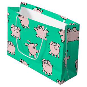 Comic Spaß Cartoon Pig Baby wählen Farbe L G Große Geschenktüte
