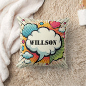 Comic Speech Bubble Pattern Kissen (Decke)