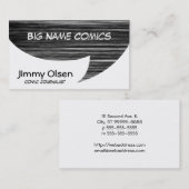 Comic Speech Bubble Scratchy Visitenkarte (Vorne/Hinten)