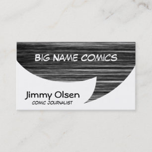 Comic Speech Bubble Scratchy Visitenkarte