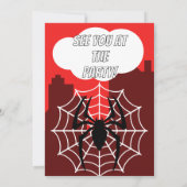 Comic Spider Theme Geburtstagsparty-Einladung Einladung (Rückseite)