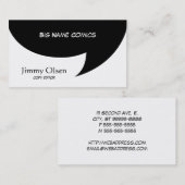 Comic-Sprache-Blase Visitenkarte (Vorne/Hinten)