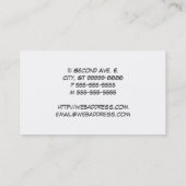 Comic-Sprache-Blase Visitenkarte (Rückseite)