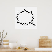 Comic-Sprechblase Poster (Küche)