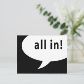 Comic-Sprechblase Postkarte (Stehend Vorderseite)