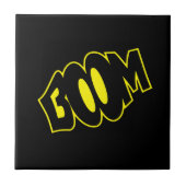 Comic-Sprechblasen Keramik Tile Boom Ihre Farben Fliese (Vorderseite)