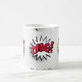 Comic-Sprechblasen mit Halbton-Schatten und Text Kaffeetasse (Mittel)