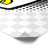 Comic-Sprechblasen mit Halbton-Schatten und Text Poster (Ecke)