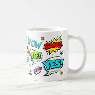 Comic sprechen Bubbles Kaffeetasse