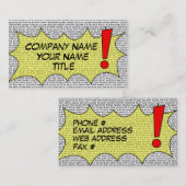 Comic sprechen Geschäfts-Karte Visitenkarte (Vorne/Hinten)