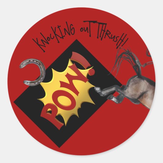 Comic-Stil KNOCKIEREN Runder Aufkleber (Vorderseite)