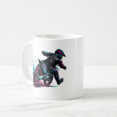 Comic-Stil Motocross-Fahrer Matschspritzer Kaffeetasse (Vorderseite Links)