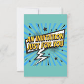 Comic-Stil Splint Geburtstagseinladung Einladung (Rückseite)