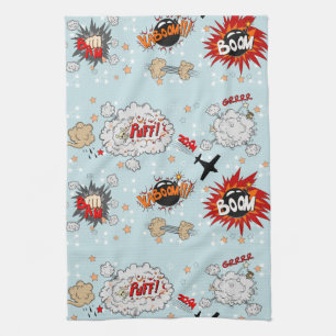 Comic-Stil Superhelden-Design Handtuch