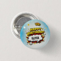 Comic-Stil-Superhelden-Jungen-Name Geburtstag