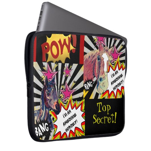 Comic Stil Superstar Mare Laptopschutzhülle (Vorne Rechts)