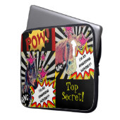 Comic Stil Superstar Mare Laptopschutzhülle (Vorderseite Links)