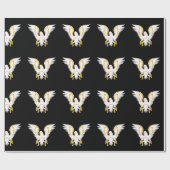 Comic-Streifen Weißer und Goldadler mit Goldflügel Geschenkpapier (Flach)