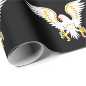 Comic-Streifen Weißer und Goldadler mit Goldflügel Geschenkpapier (Rolleneckpunkt)