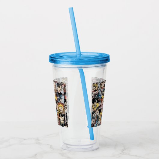 Comic Strip Acryltrinkbecher (Links)