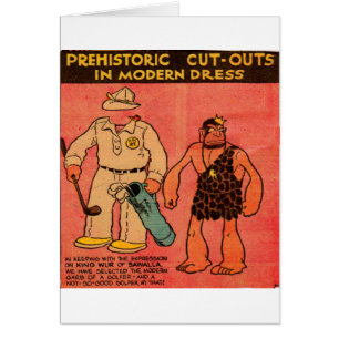 Comic-Strip-Caveman-Papierpuppe aus den 1930er Jah