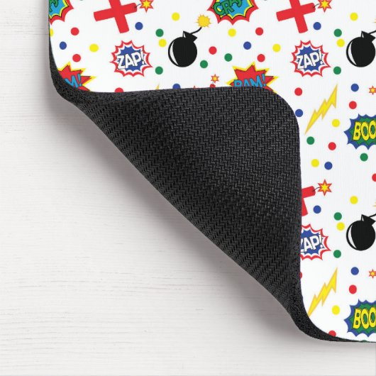 Comic Strip Explosion Druck Mousepad (Ecke)