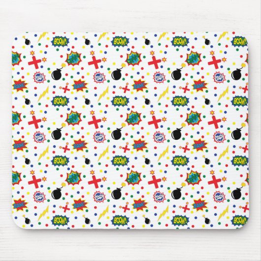 Comic Strip Explosion Druck Mousepad (Vorne)