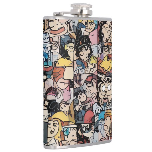 Comic Strip Flachmann (Rechts)