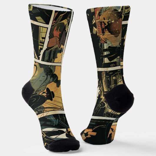 Comic Strip Socken (Gewinkelt)